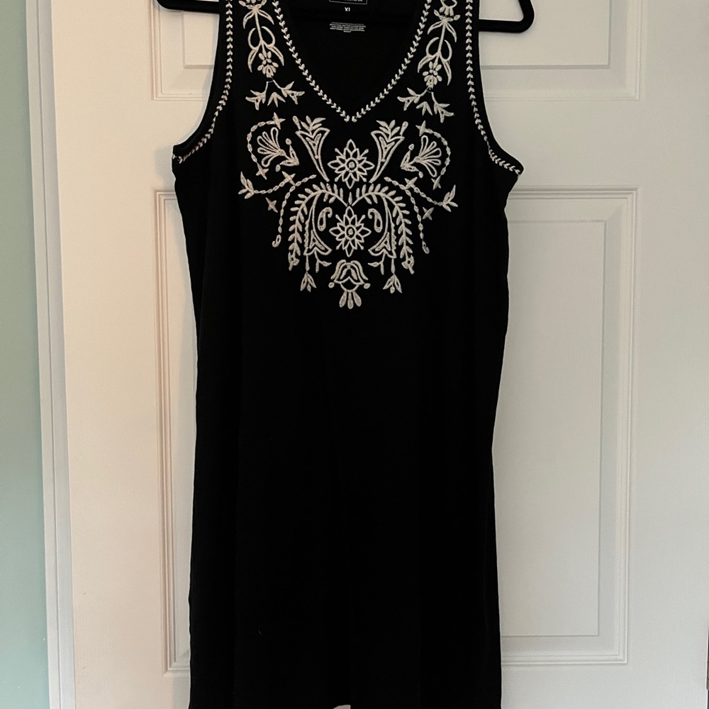 Sonoma cotton tank dress Embroidered a-line new hippie bohemian